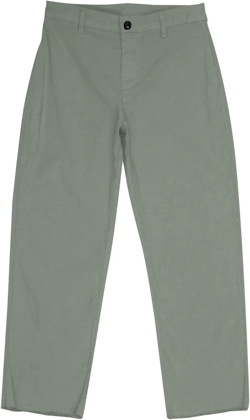 Cotton Linen Cropped Pants Women Straight Leg Capris Summer Business Casual Work Pants Ankle Length Chino Trousers