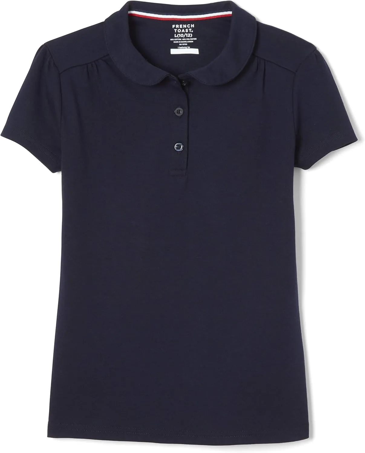 French Toast Girls' Short Sleeve Peter Pan Collar Polo