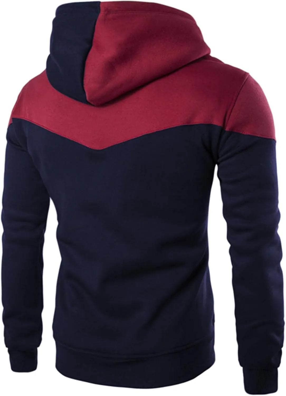 GPCHAN Men's Novelty Hoodies Sweatshirt Long Sleeve Color Block Hoodie Pullover Sweaters with Kangaroo Pocket