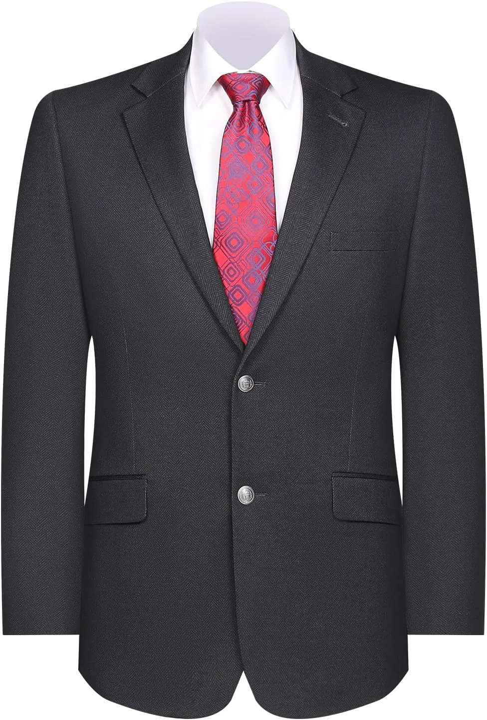 Men's Blazer Classic Fit Sport Coat 2 Button Notch Lapel Business Knit Suits Jacket