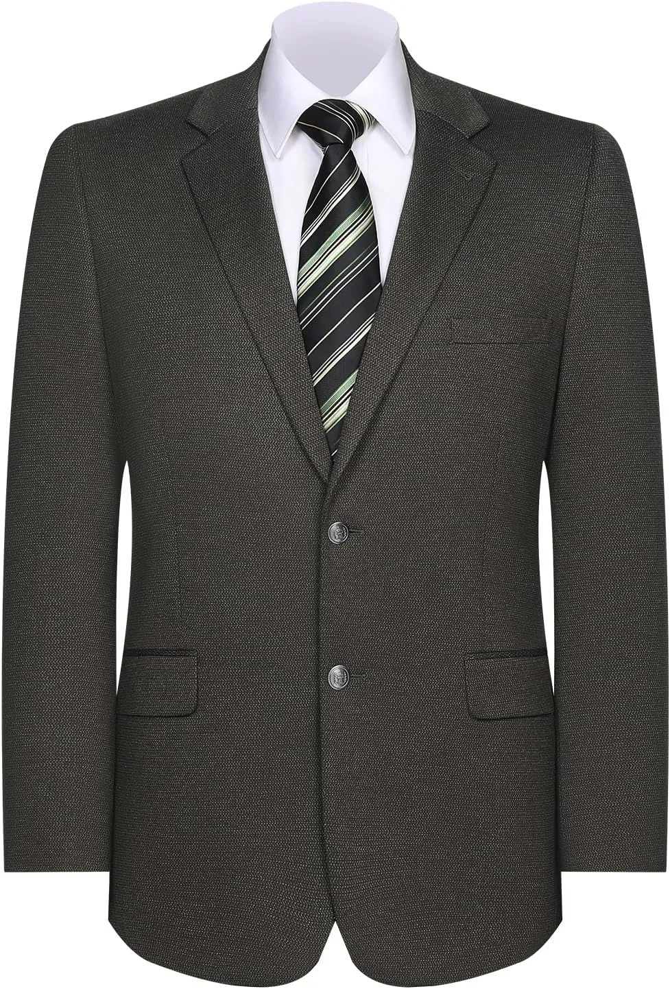 Men's Blazer Classic Fit Sport Coat 2 Button Notch Lapel Business Knit Suits Jacket