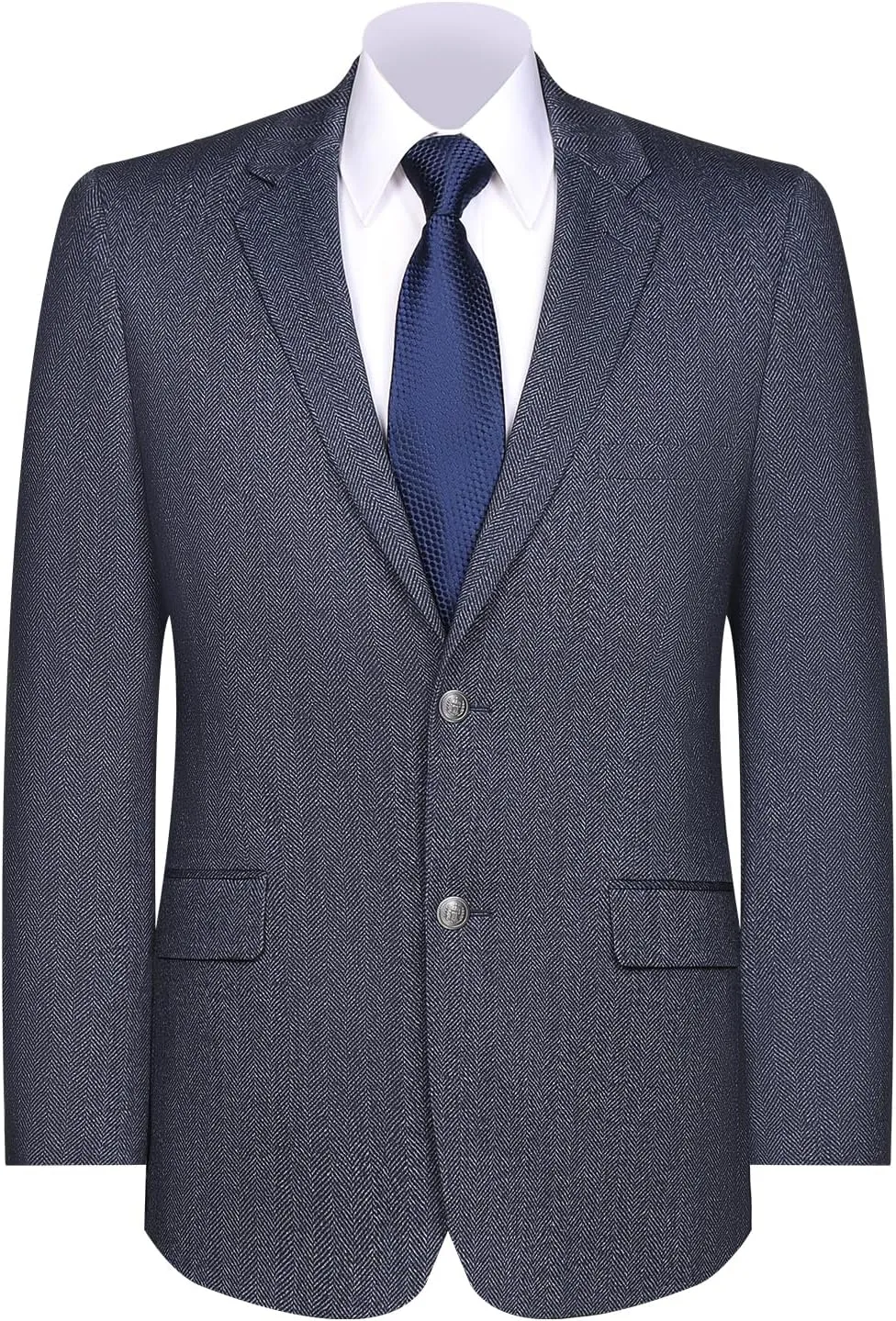 Men's Blazer Classic Fit Sport Coat 2 Button Notch Lapel Business Knit Suits Jacket