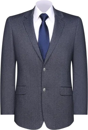 Men's Blazer Classic Fit Sport Coat 2 Button Notch Lapel Business Knit Suits Jacket