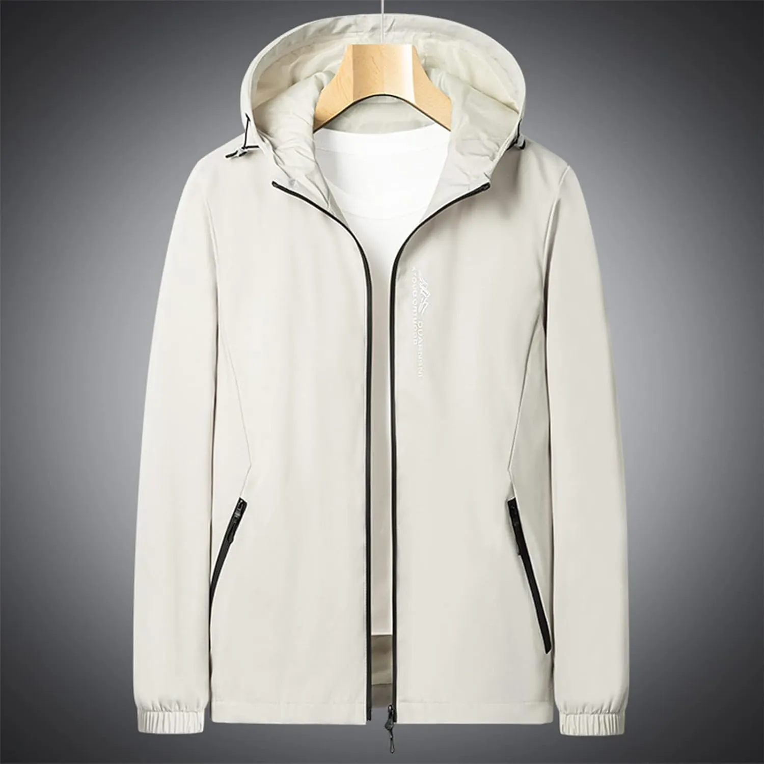 Men's Bomber Jacket Lightweight Casual Fashion Spring Fall Windbreaker Zip Up Coat with Pocket