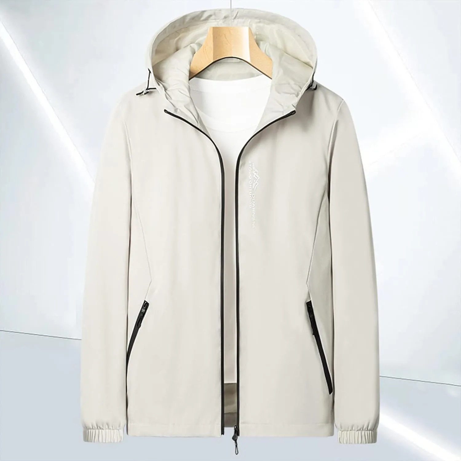 Men's Bomber Jacket Lightweight Casual Fashion Spring Fall Windbreaker Zip Up Coat with Pocket