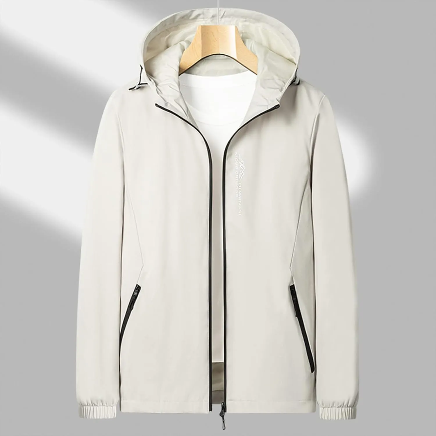 Men's Bomber Jacket Lightweight Casual Fashion Spring Fall Windbreaker Zip Up Coat with Pocket