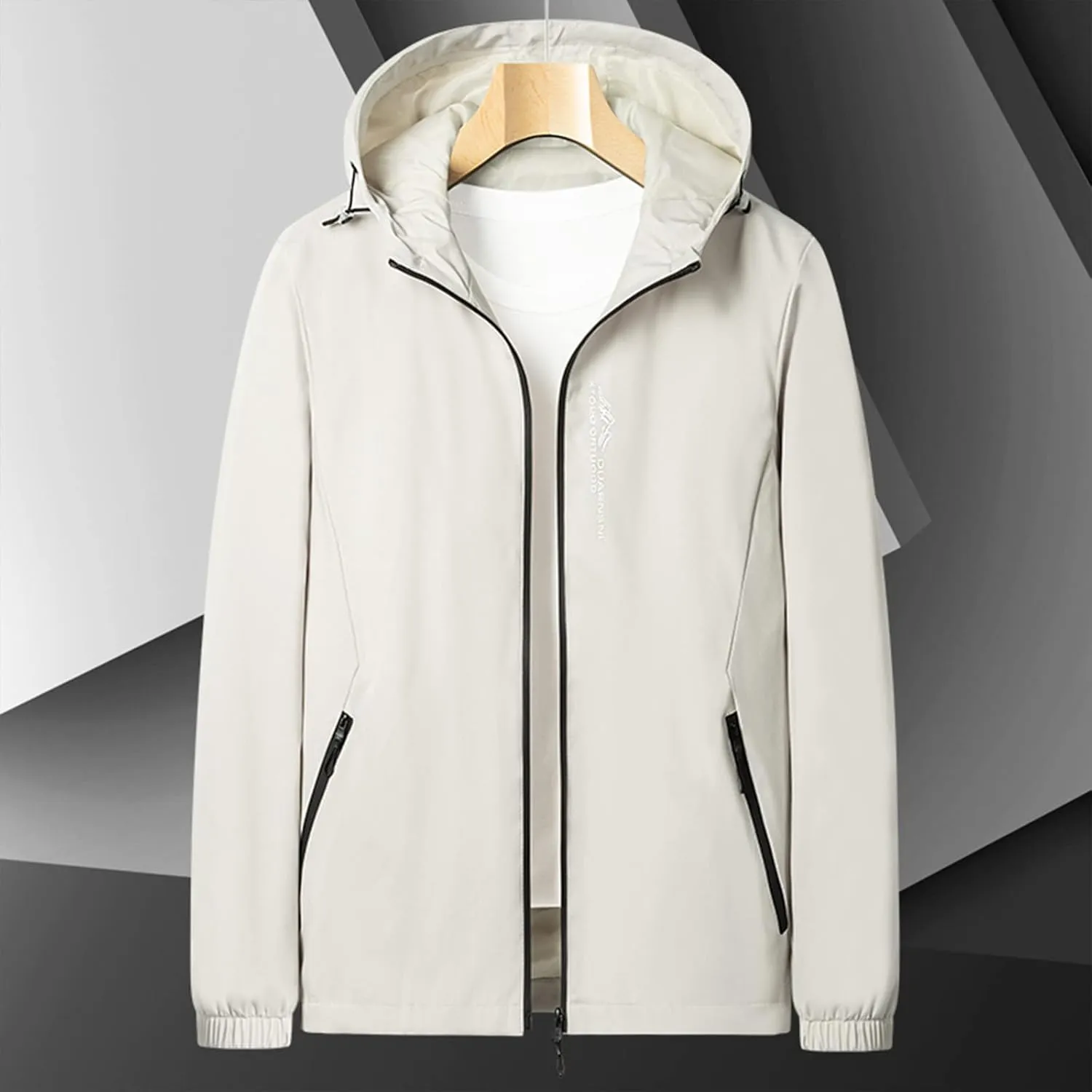Men's Bomber Jacket Lightweight Casual Fashion Spring Fall Windbreaker Zip Up Coat with Pocket