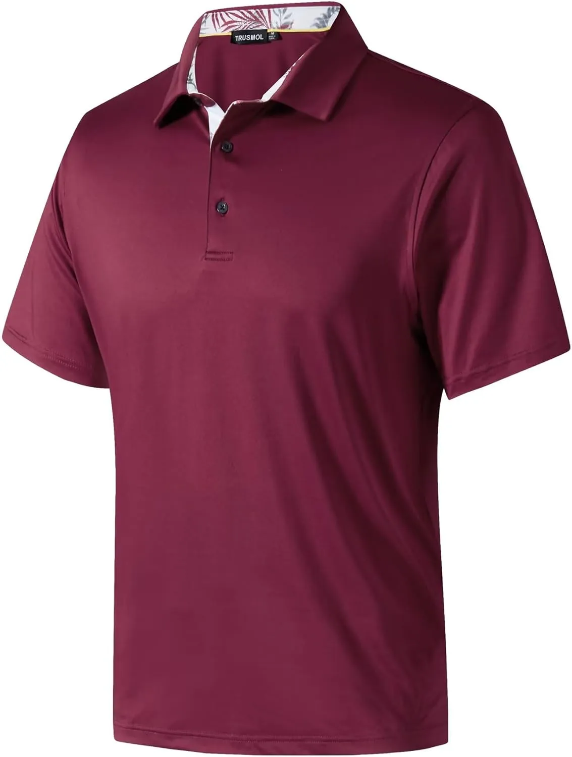 Mens Golf Shirts Dry Fit Short Sleeve Casual Performance Solid Collared Polo Shirts for Men