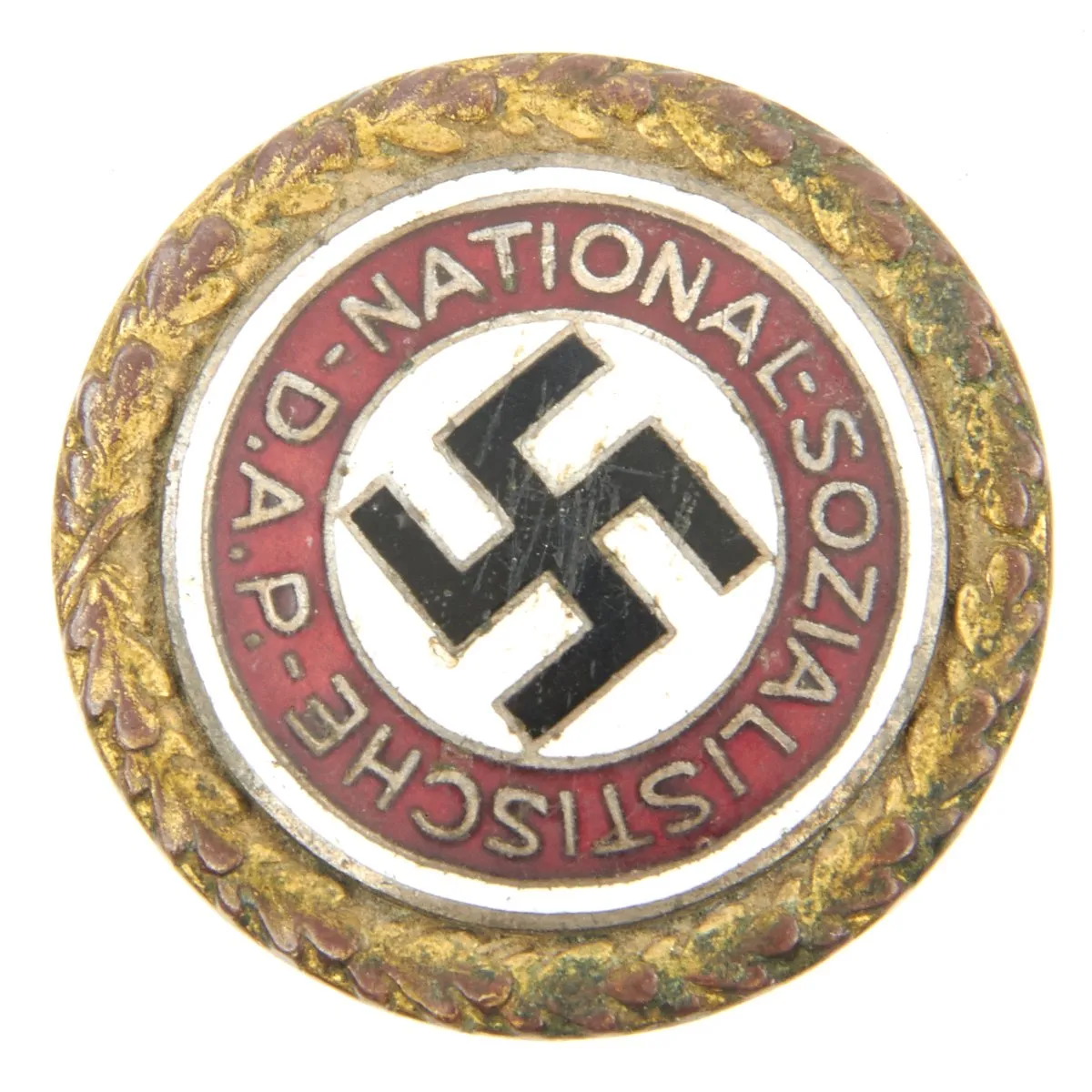 Original German WWII NSDAP Golden Party Badge Pin