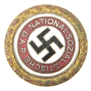 Original German WWII NSDAP Golden Party Badge Pin