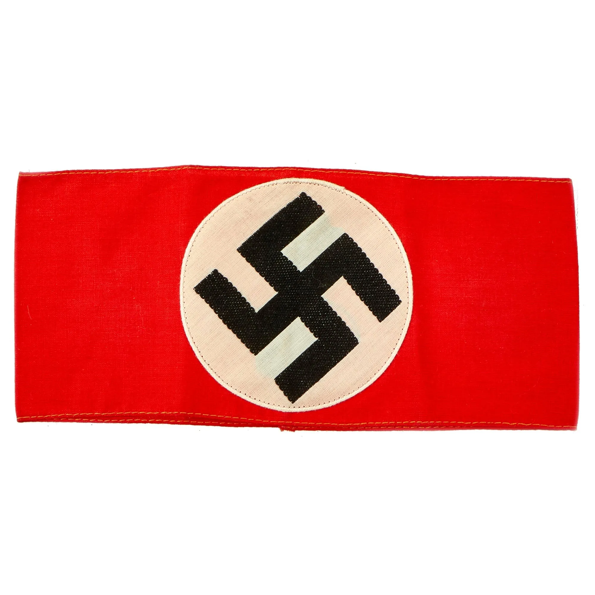 Original German WWII NSDAP Multi-piece Cotton Armband with Embroidered Insignia - Unissued