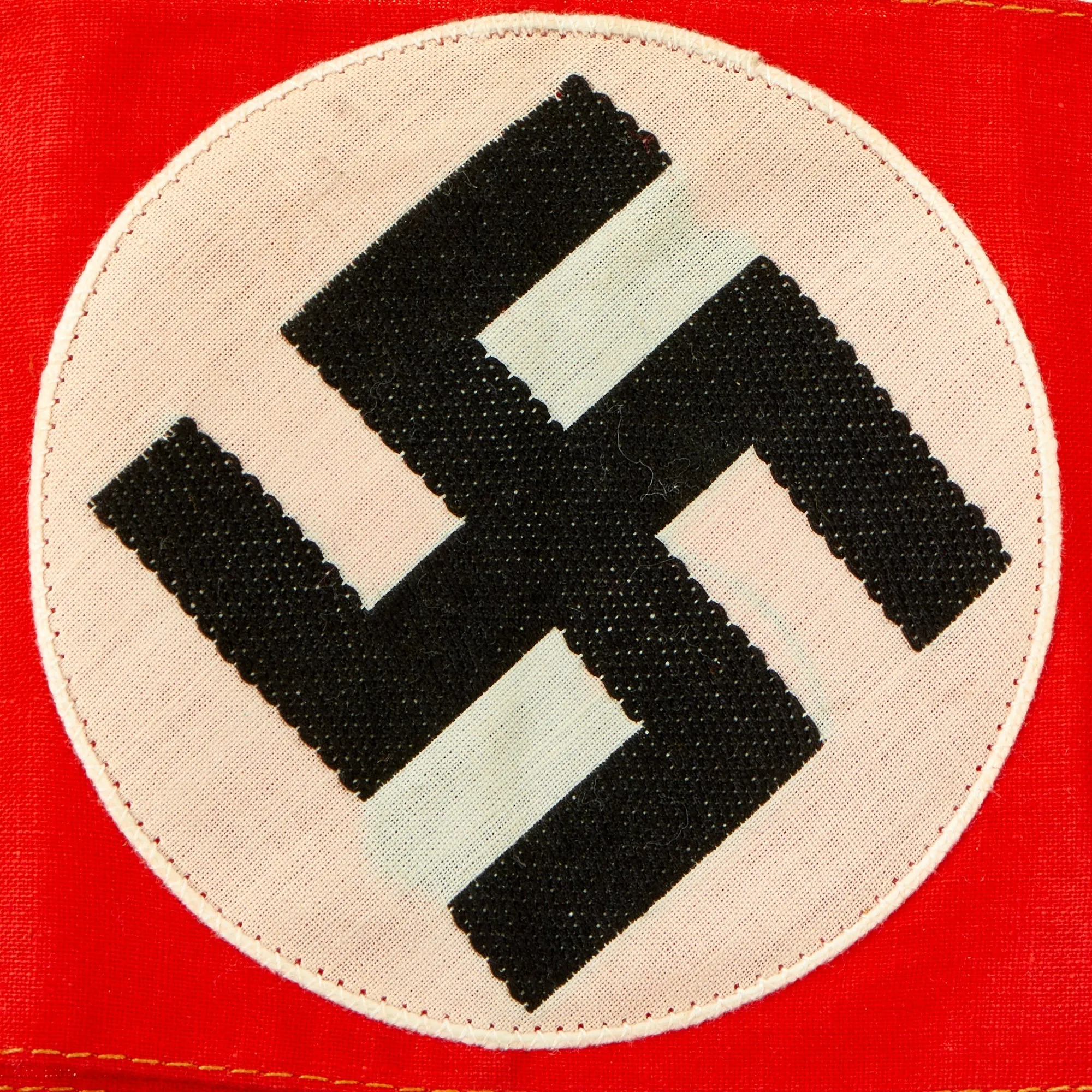 Original German WWII NSDAP Multi-piece Cotton Armband with Embroidered Insignia - Unissued