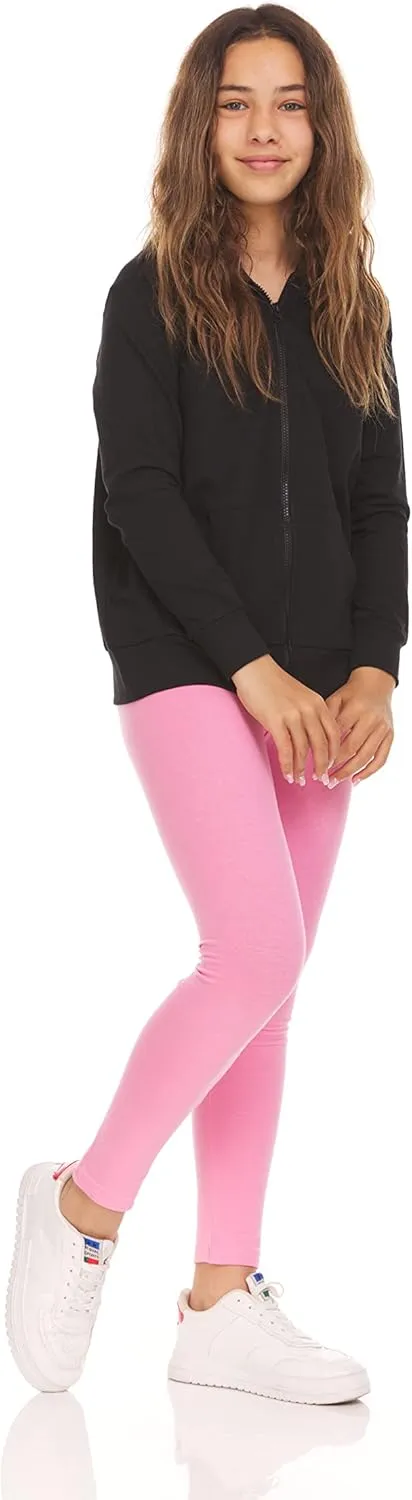 Pink Angel Little & Big Girls Zip Up Hoodie, Kids Full Zipper Hooded Fashion Sweatshirt