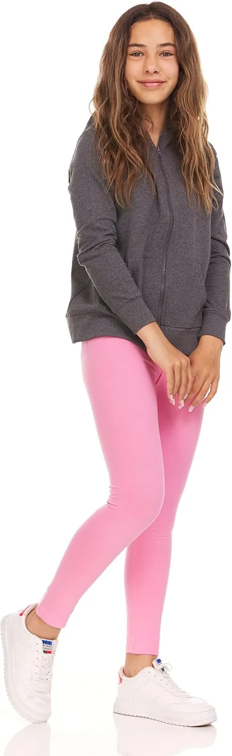 Pink Angel Little & Big Girls Zip Up Hoodie, Kids Full Zipper Hooded Fashion Sweatshirt