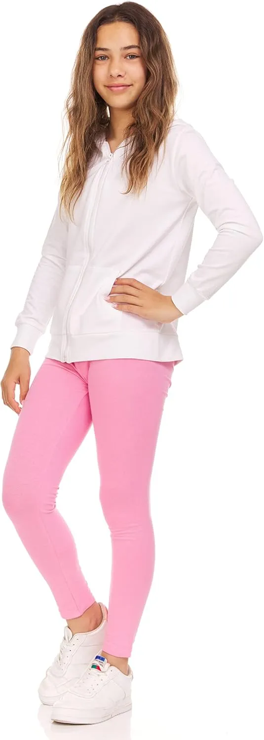 Pink Angel Little & Big Girls Zip Up Hoodie, Kids Full Zipper Hooded Fashion Sweatshirt