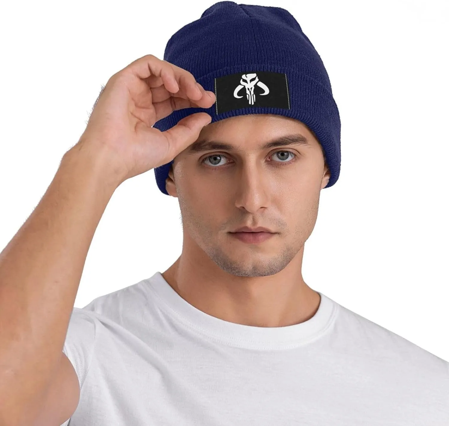 Transparent_Mythosaur Skull Mandalorian Knitted Hat Woolen Hat Warm Fashion Outdoors Knit Cap Unisex