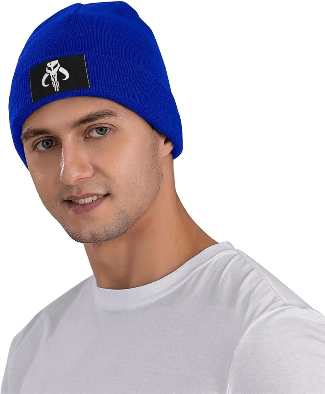 Transparent_Mythosaur Skull Mandalorian Knitted Hat Woolen Hat Warm Fashion Outdoors Knit Cap Unisex