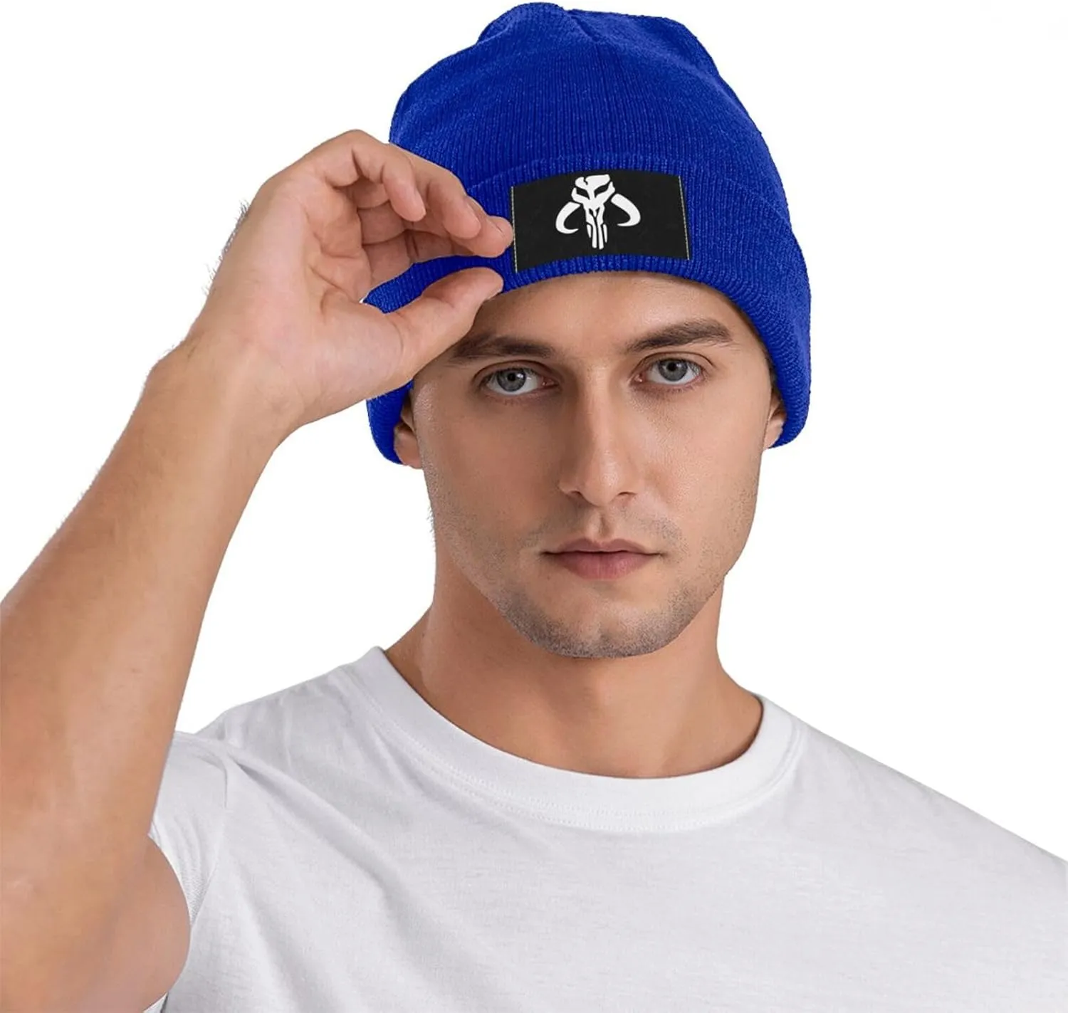 Transparent_Mythosaur Skull Mandalorian Knitted Hat Woolen Hat Warm Fashion Outdoors Knit Cap Unisex