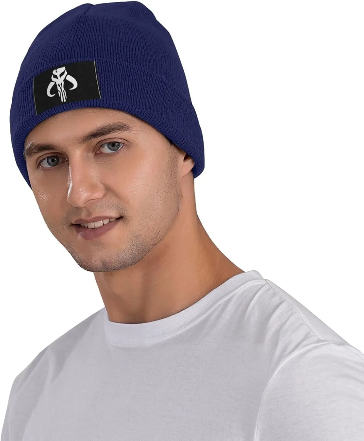 Transparent_Mythosaur Skull Mandalorian Knitted Hat Woolen Hat Warm Fashion Outdoors Knit Cap Unisex