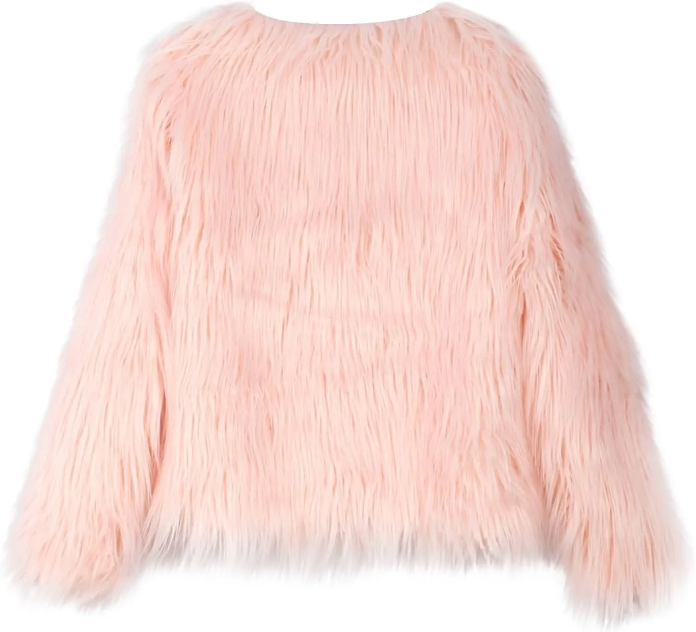 Womens Open Front Faux Fur Cardigan Winter Fashion Oversize Thermal Jackets Casual Long Sleeve Chunky Fuzzy Outwears
