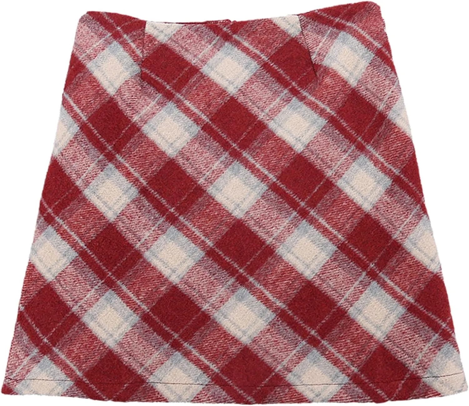 YiZYiF Womens High Waisted Plaid Skirt A-Line Mini Skirt Fall Winter Wool Bodycon Pencil Skirts
