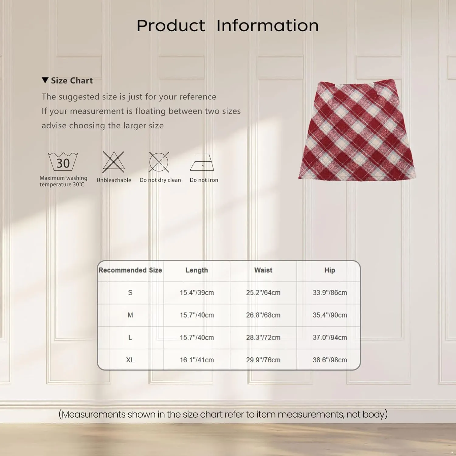 YiZYiF Womens High Waisted Plaid Skirt A-Line Mini Skirt Fall Winter Wool Bodycon Pencil Skirts
